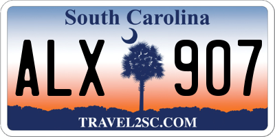 SC license plate ALX907