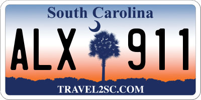 SC license plate ALX911