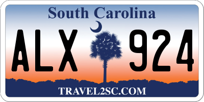 SC license plate ALX924