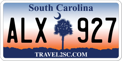 SC license plate ALX927