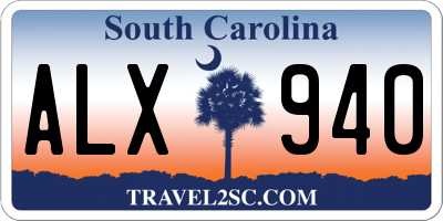 SC license plate ALX940
