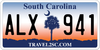 SC license plate ALX941