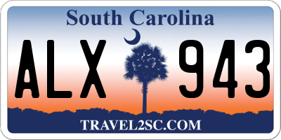 SC license plate ALX943