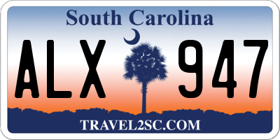 SC license plate ALX947