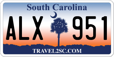SC license plate ALX951
