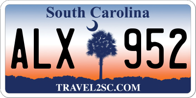SC license plate ALX952