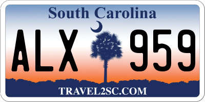 SC license plate ALX959