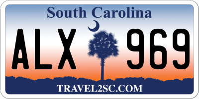 SC license plate ALX969