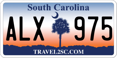 SC license plate ALX975