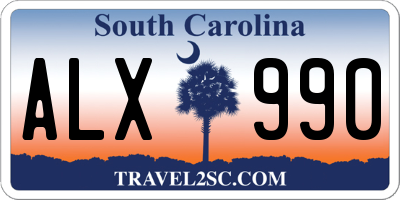 SC license plate ALX990