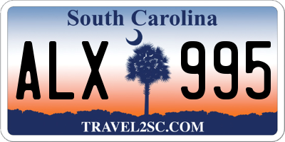 SC license plate ALX995