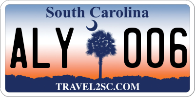SC license plate ALY006