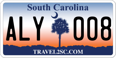 SC license plate ALY008