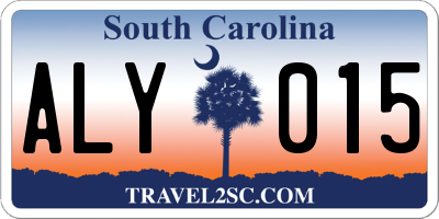 SC license plate ALY015