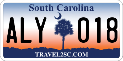 SC license plate ALY018