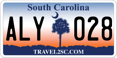 SC license plate ALY028