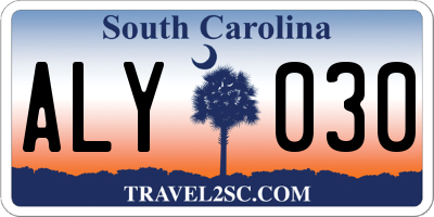 SC license plate ALY030