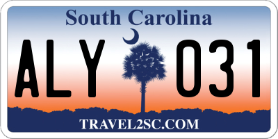 SC license plate ALY031