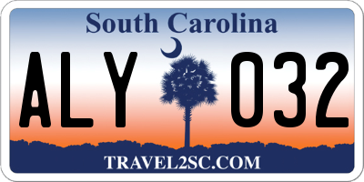 SC license plate ALY032