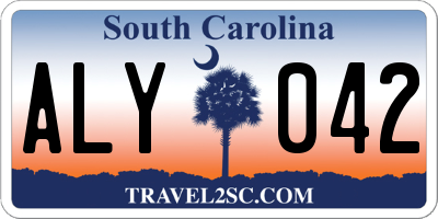 SC license plate ALY042