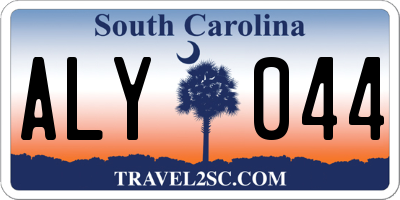 SC license plate ALY044