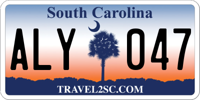 SC license plate ALY047