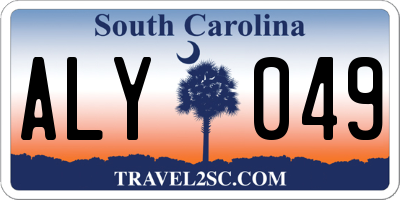 SC license plate ALY049