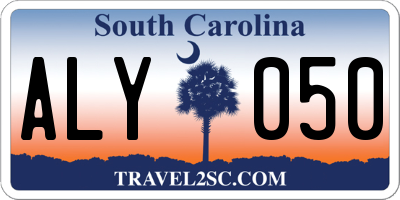 SC license plate ALY050
