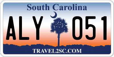 SC license plate ALY051