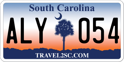 SC license plate ALY054