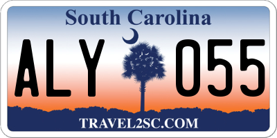 SC license plate ALY055