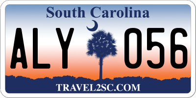 SC license plate ALY056