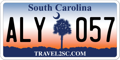 SC license plate ALY057