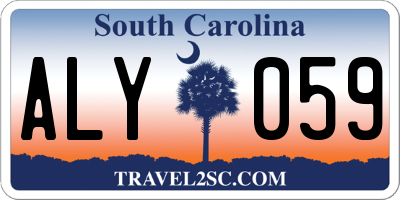 SC license plate ALY059