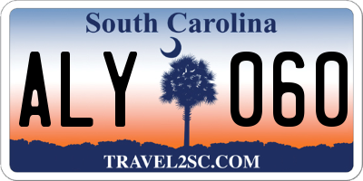 SC license plate ALY060