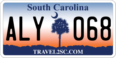 SC license plate ALY068