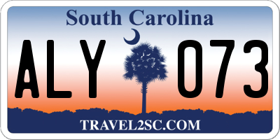 SC license plate ALY073