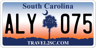 SC license plate ALY075