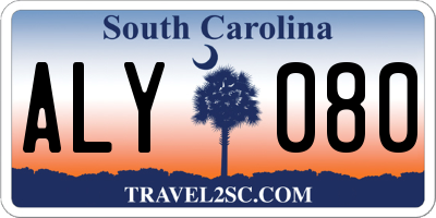 SC license plate ALY080