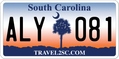 SC license plate ALY081
