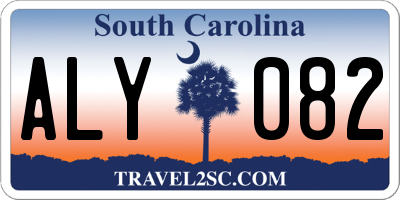 SC license plate ALY082