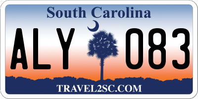 SC license plate ALY083