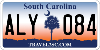 SC license plate ALY084