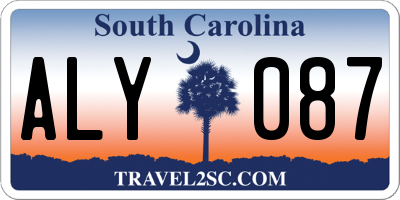 SC license plate ALY087
