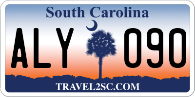 SC license plate ALY090