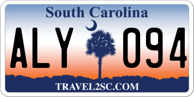 SC license plate ALY094
