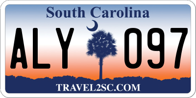SC license plate ALY097
