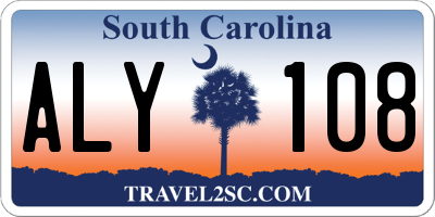 SC license plate ALY108