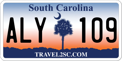 SC license plate ALY109