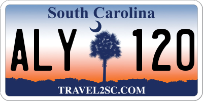 SC license plate ALY120